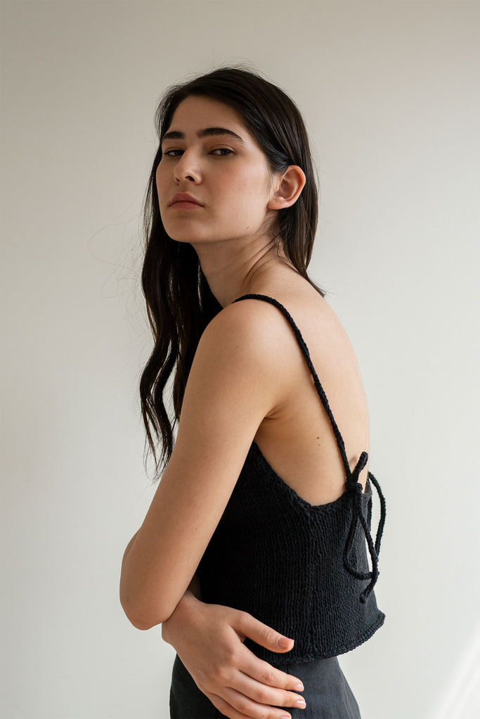 Adjustable straps of black top