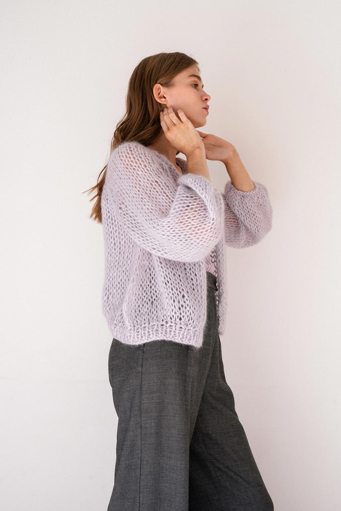 Airy bomber in mohair
