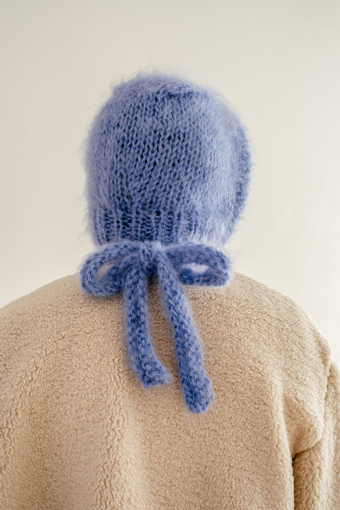 Blue fluffy bonnet