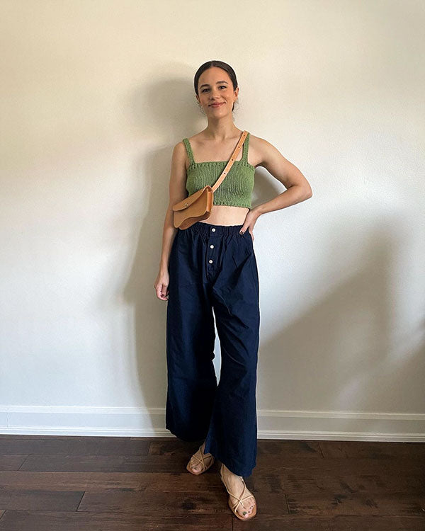 yellow square neck crop top