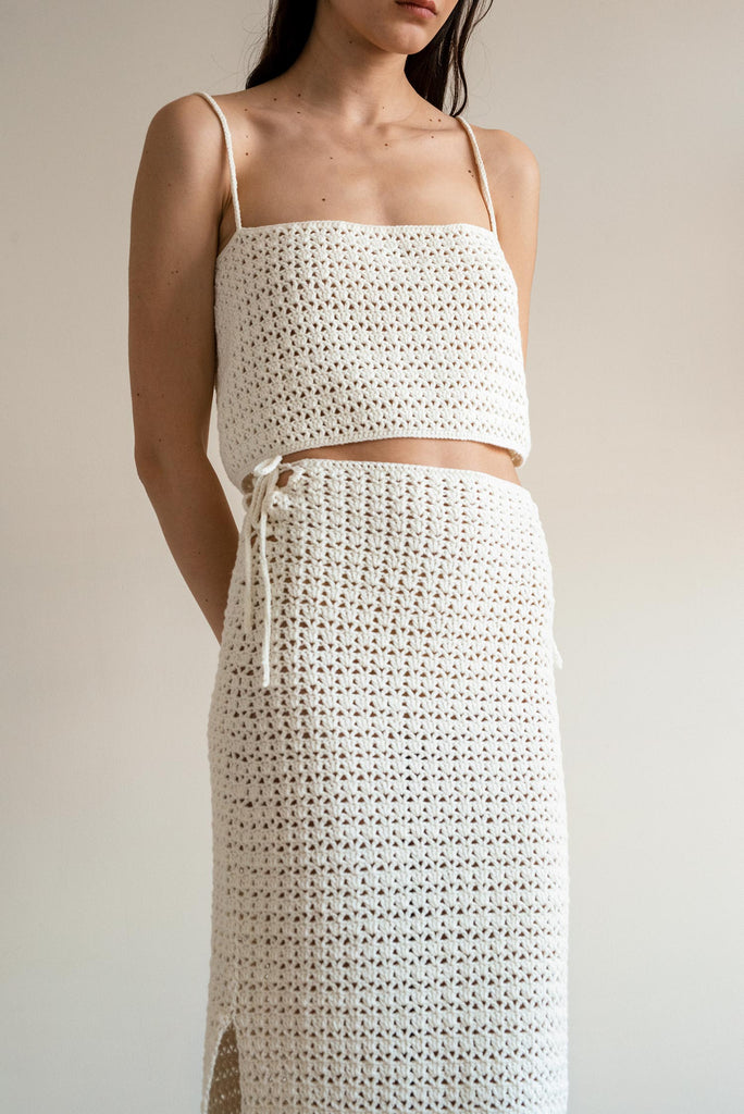 Handmade cotton crochet skirt