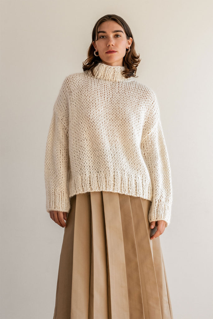 Highneck mohair sweater
