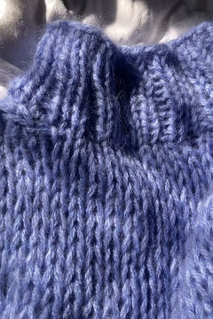 Video of the Boxy Mohair Sweater in Sky
 