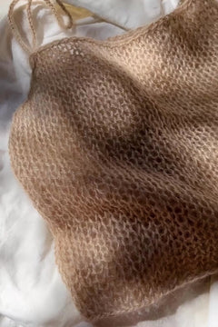 Video of the airy mohair cami in honey