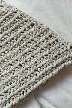 Calla raffia bag in Pearl detail