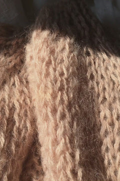 Video of the airy mohair bomber in honey