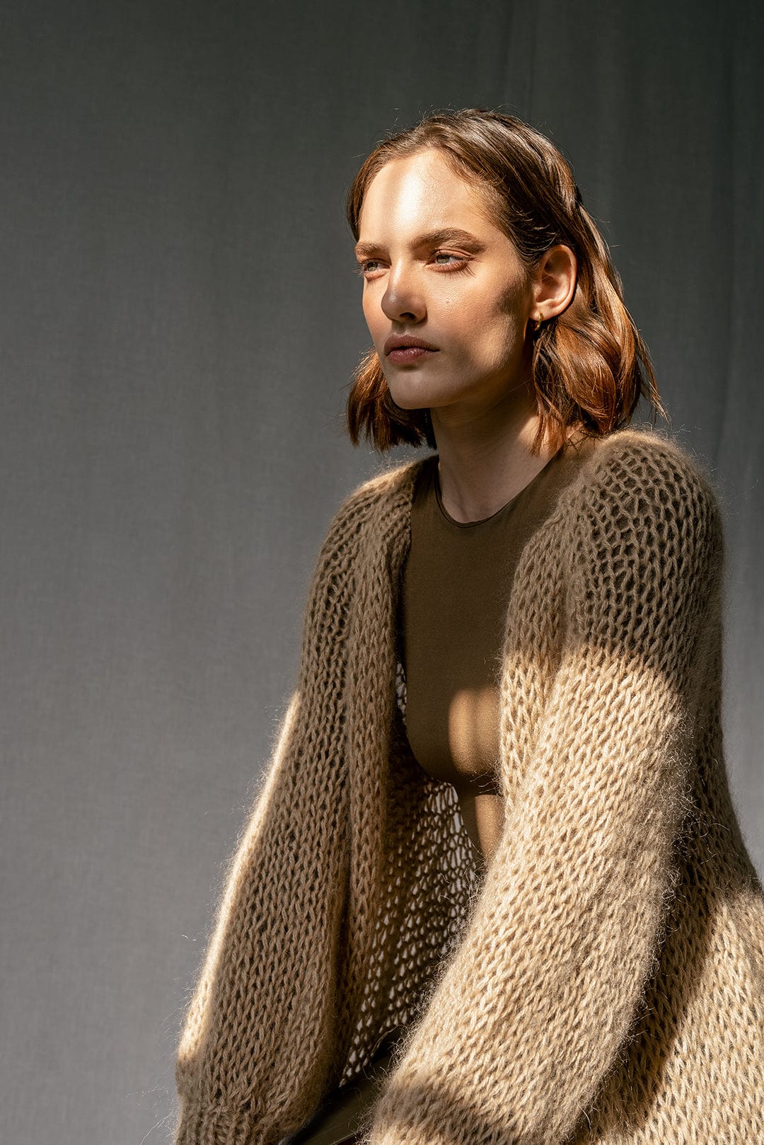 Airy Mohair Coat in Honey – Plexida Knitwear