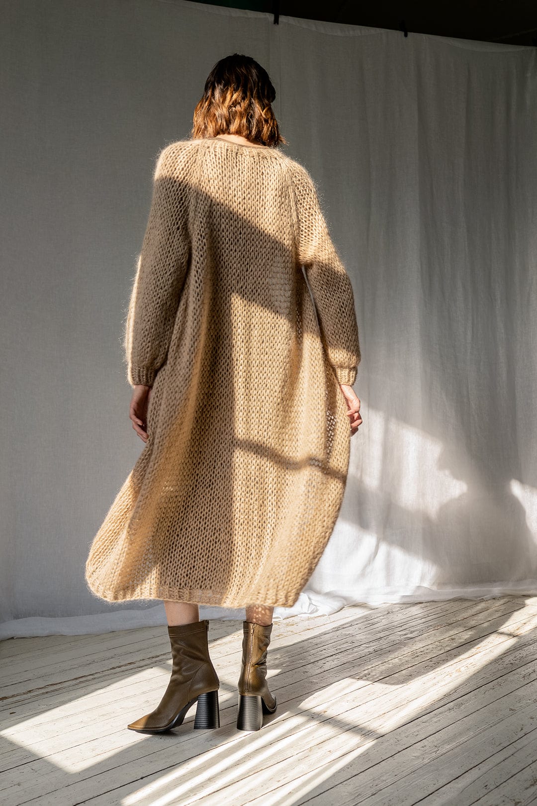 Airy Mohair Coat in Honey – Plexida Knitwear