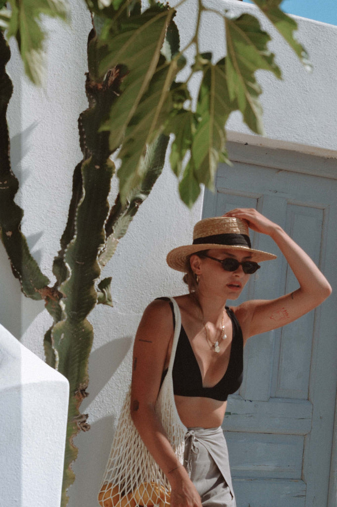 Crochet Market Bag in Off White - Plexida Knitwear