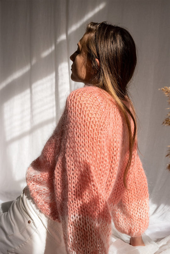 Two Tone coral cardigan